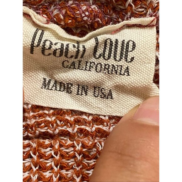Peach Love California Rust Knit Oversized Sweater Women’s Made in USA - Picture 3 of 7